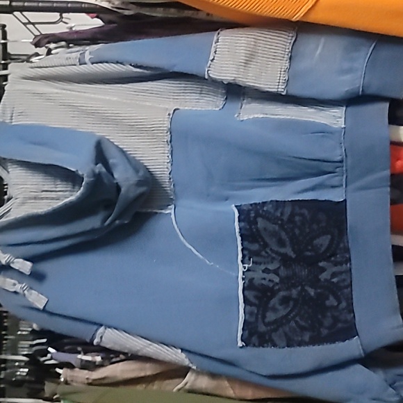 We The Free Blue Patchwork Hoodie - Picture 4 of 8